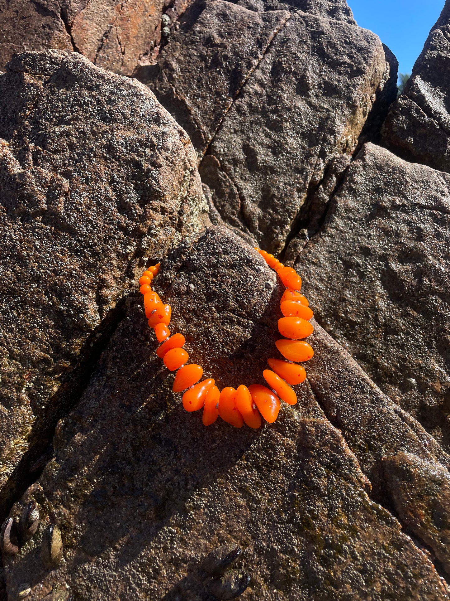 Collar Ambar Naranja