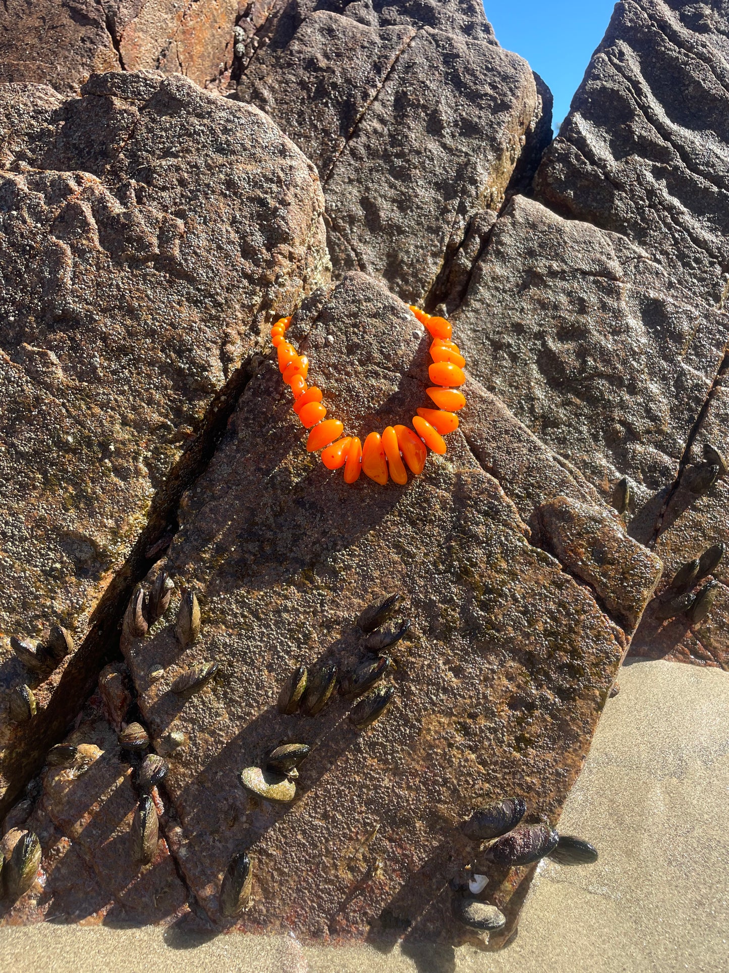 Collar Ambar Naranja